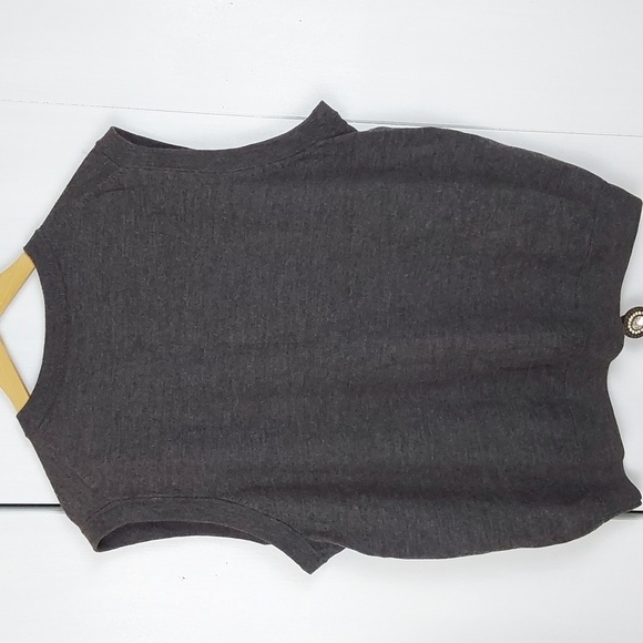 Turnbury Dark Gray Luxe Extra fine Merino Wool Preppy Sweater Vest Neutral Sz.XL - Picture 4 of 9